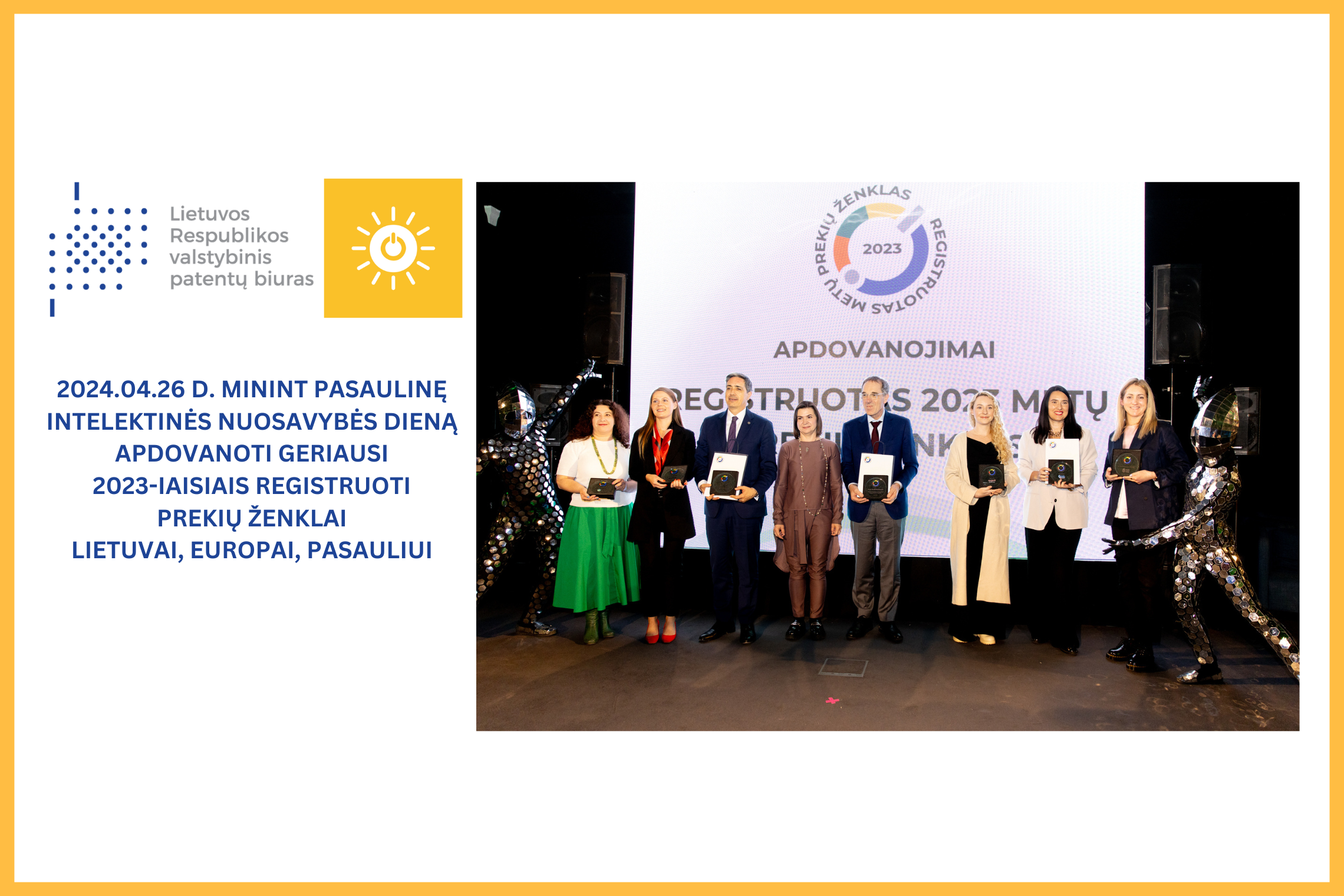 Naujienos apie apdovanotus geriausius 2023-iaisiais registruotus prekių ženklus titulinė iliustracija