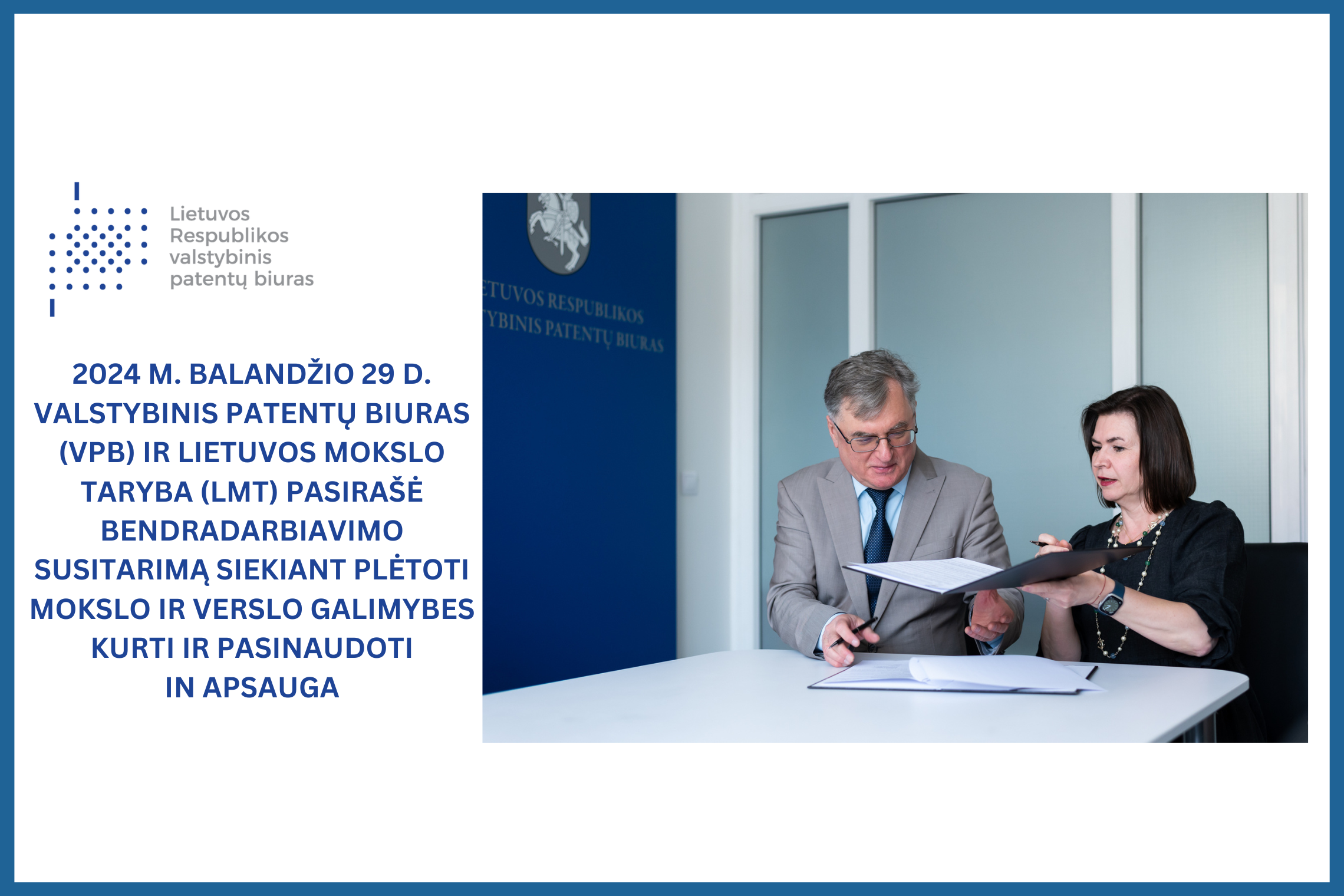 Naujienos apie bendradarbiavimo sutarties pasirašymą titulinė iliustracija