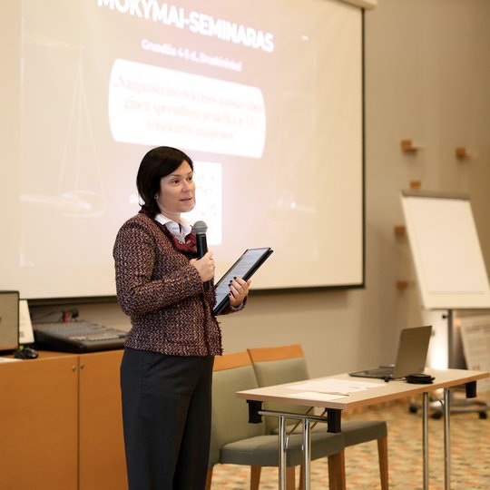 Mokymų akimirka.